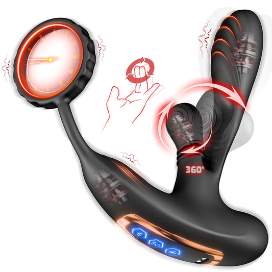 Anal Vibrator Prostate Massager Stimulator with 10 Kneading & 10 Vibrating Modes Sex Toys for Men Male Fun