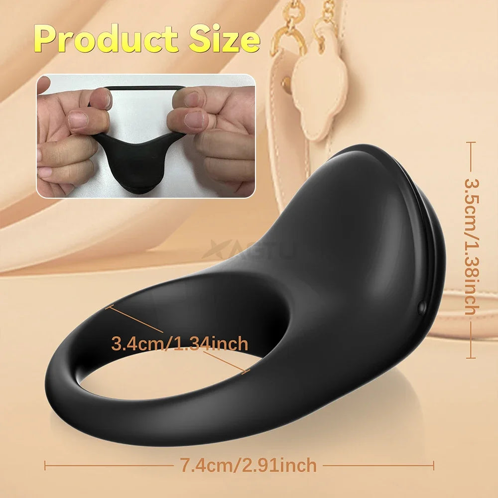 APP Control Vibrating Penis Ring Cock Ring for Men Ejaculation Delay Male Fun Adult Sex Toy for Men