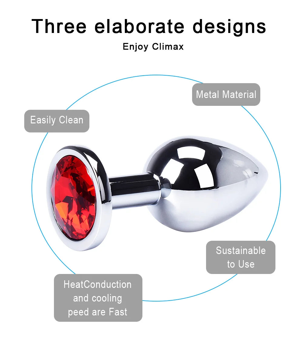 Stainless Steel Anal Plug -  Toys for adults Anal toys - Couple Toys