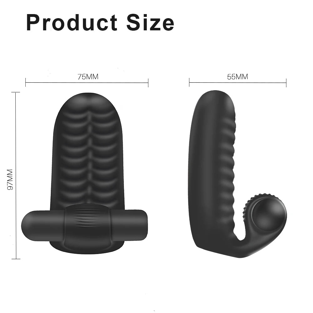 Sex Toys Finger Sleeve Vibrator G Spot Massage Clit Stimulate Female Masturbator For Couple Fun.