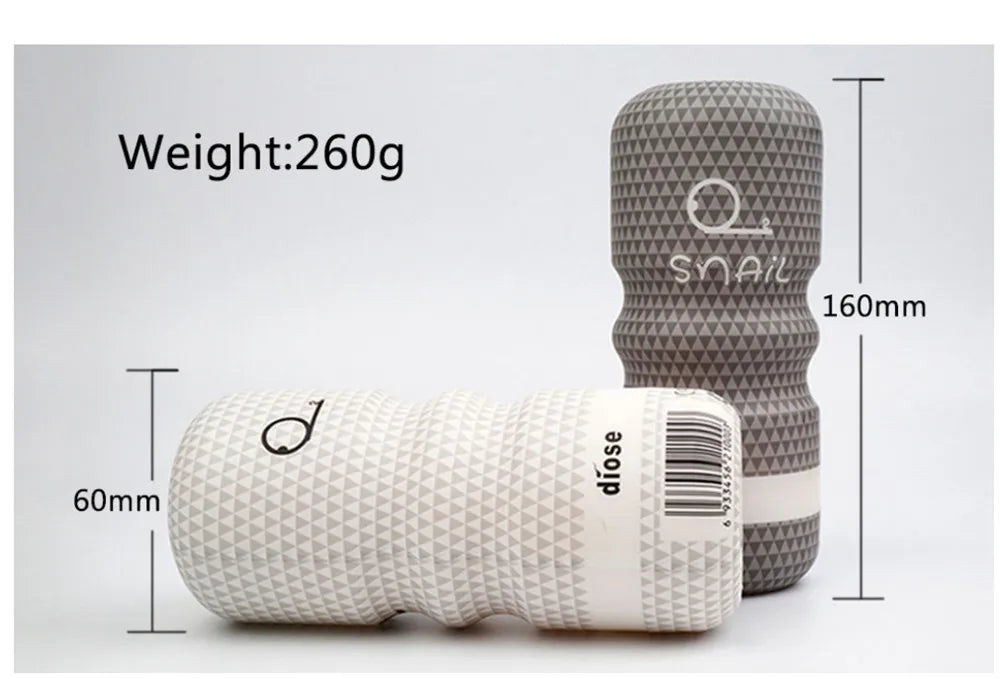 Manual Male Masturbator Soft Rubber Anal Vagina Mouth Sucking Snail Climax Plane Cup Penis Trainer Erotic Sex Toys for Male Fun