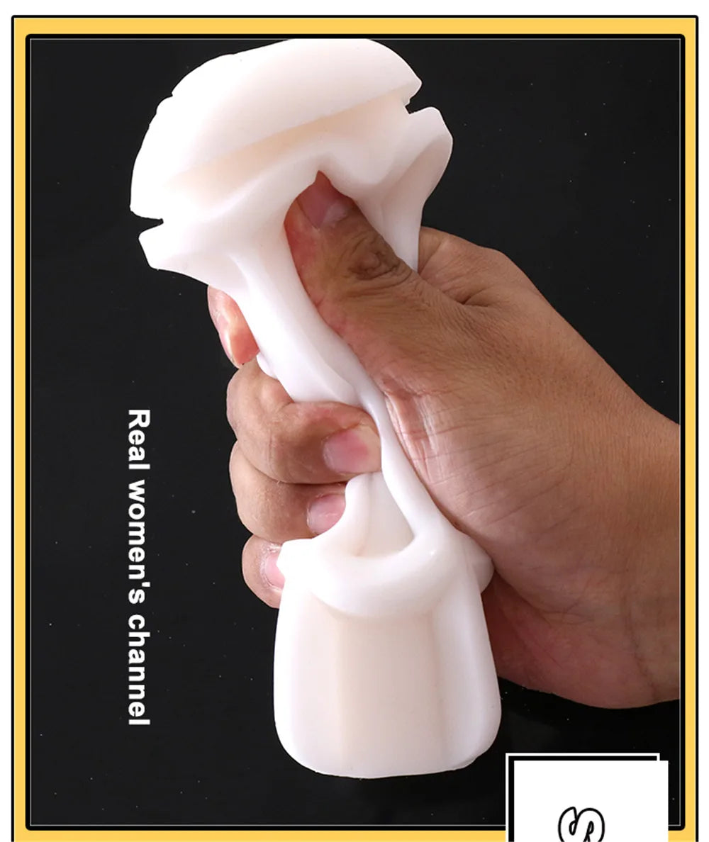 Manual Male Masturbator Soft Rubber Anal Vagina Mouth Sucking Snail Climax Plane Cup Penis Trainer Erotic Sex Toys for Male Fun