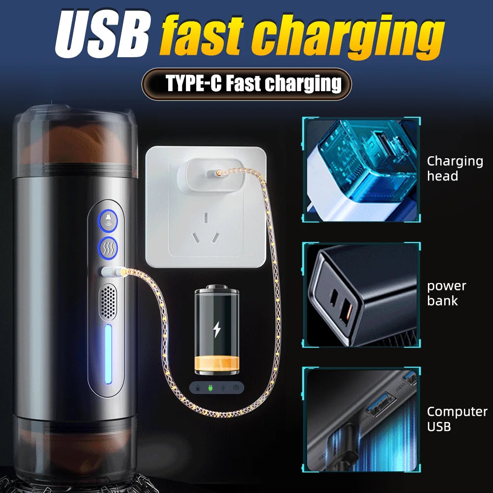 Automatic Male Masturbator [Free headphones] Blowjob Vaginal Penetration Sexy Voice Oral Sex Moaning Vibrator Male Fun Sex Toy For Men