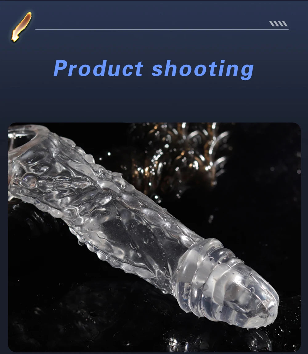 Silicone Cock Sleeve Ball Stretcher Scrotum Testis Restraint Male Ejaculation Delay Lasting Time Sex Toys For Couples Male Fun