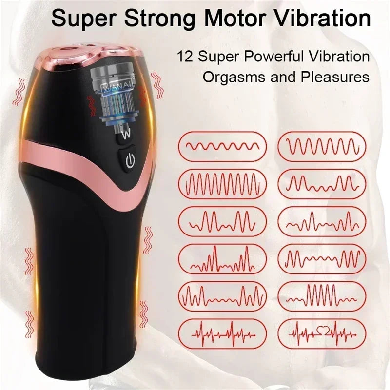 Automatic Masturbation Toy Endurance for Male Fun Blowjob Machine For Men Male Sex Masturbator 12 Mode Vacuum Suction