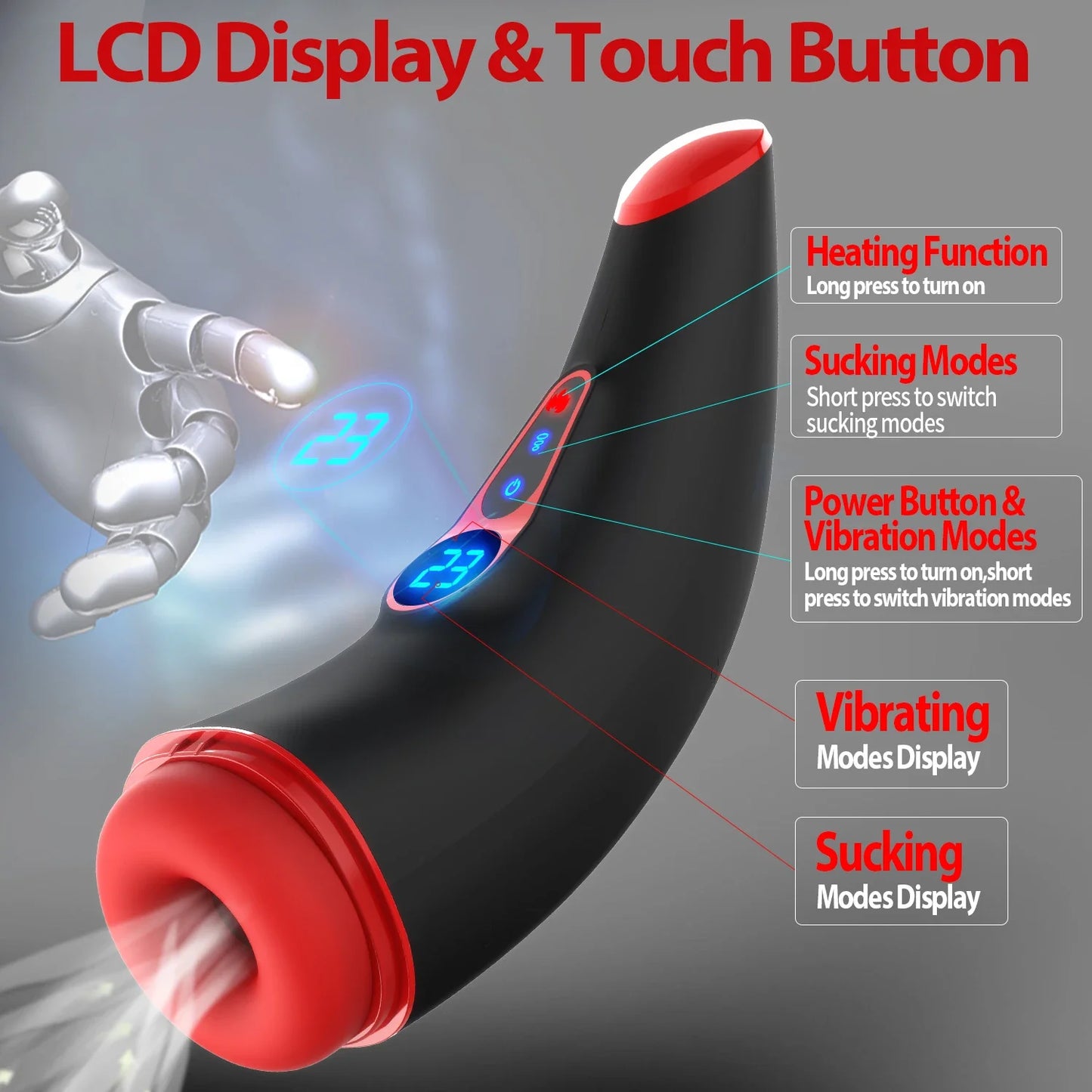 Automatic Vibrating Heating Male Masturbator Man Masturbation Goods DeepThroat Sucking Machine Male Fun Sex Toy.