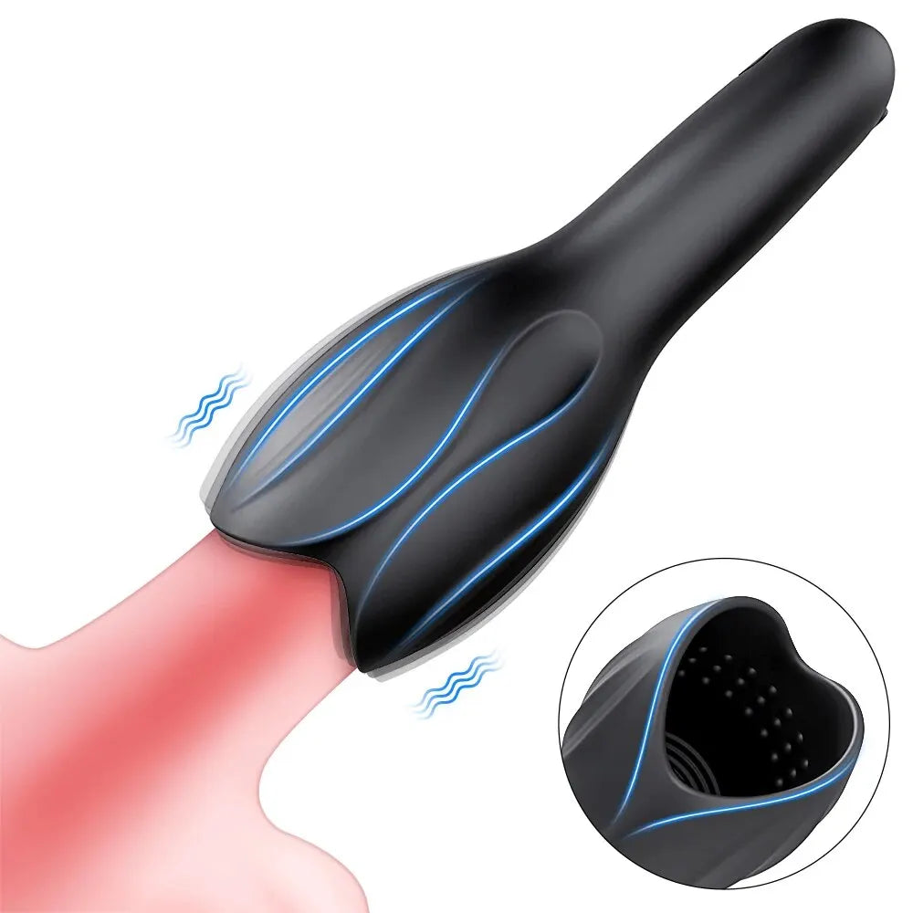Exerciser Glans Stimulater Massager Penis Delay Trainer Mens Vibrator Male Masturbator Equipment Sex Toys For Men Adult Male
